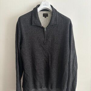 $200 National Athletic Goods Grey Quarter Zip Campus Sweatshirt-  44 - L/XL